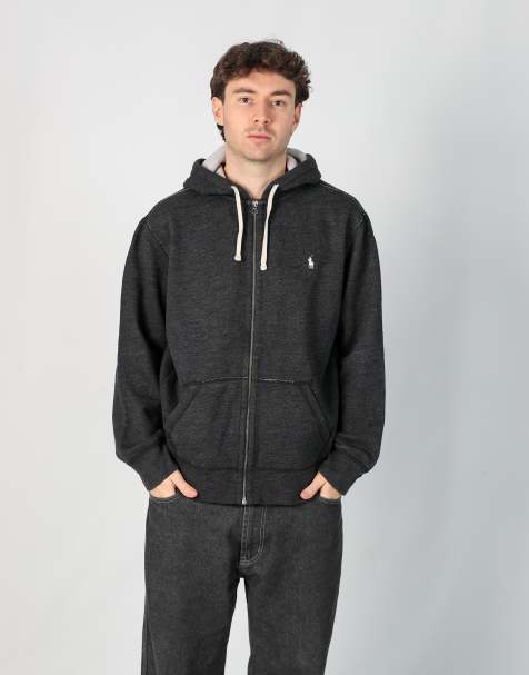 Vintage Polo Ralph Lauren xl hoodie in charcoal grey - view 1