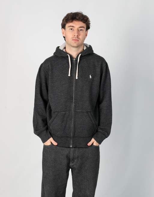 Vintage Polo Ralph Lauren xl hoodie in charcoal grey