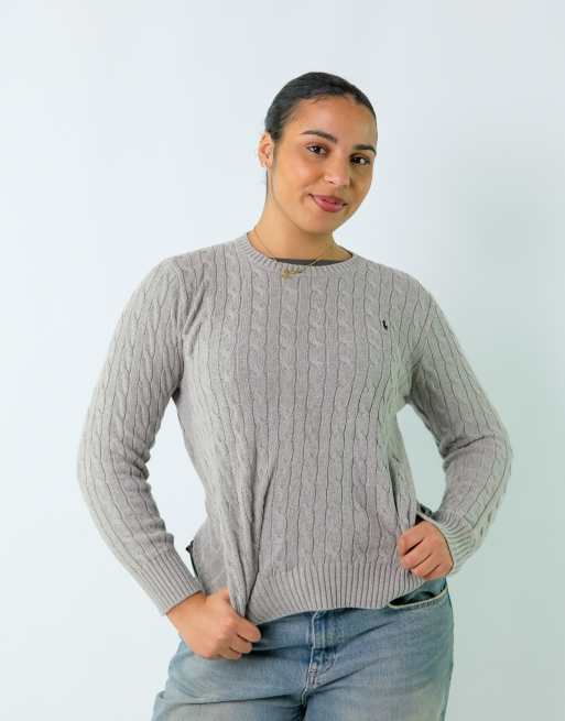 Vintage Polo Ralph Lauren XL Knit Sweatshirt Grey