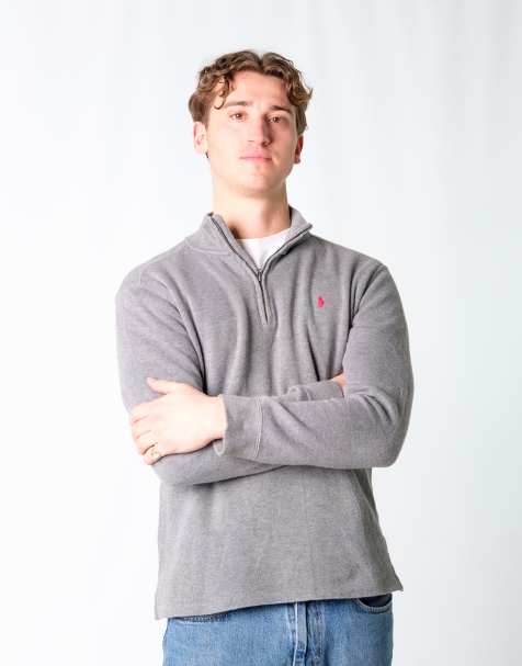 Vintage Polo Ralph Lauren XL Knit Sweatshirt Grey - view 1