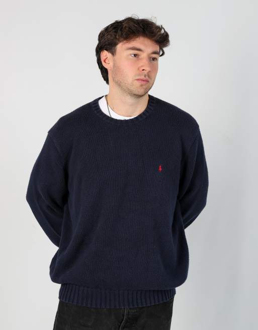 Vintage Polo Ralph Lauren xl knit sweatshirt in navy blue