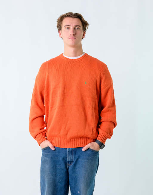 Vintage Polo Ralph Lauren XL Knit Sweatshirt Orange