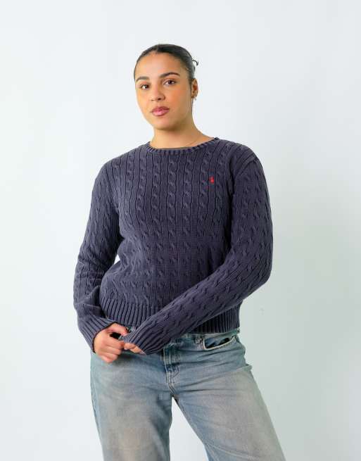 Vintage Polo Ralph Lauren XL Knit Sweatshirt Purple