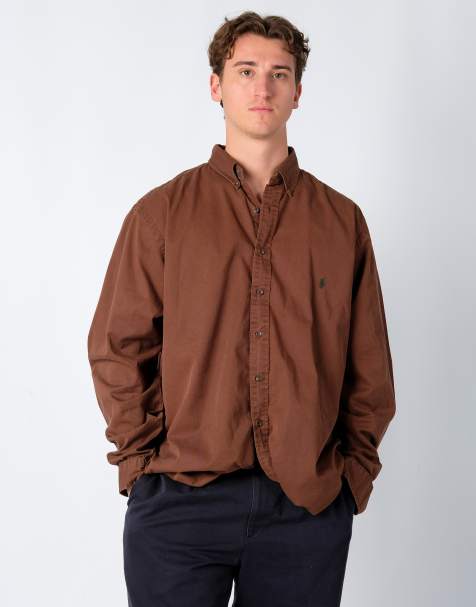 Vintage Polo Ralph Lauren XL Long Sleeve Shirt Brown - view 1