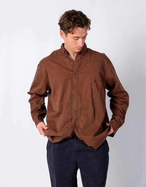 Vintage Polo Ralph Lauren XL Long Sleeve Shirt Brown, 2 of 4