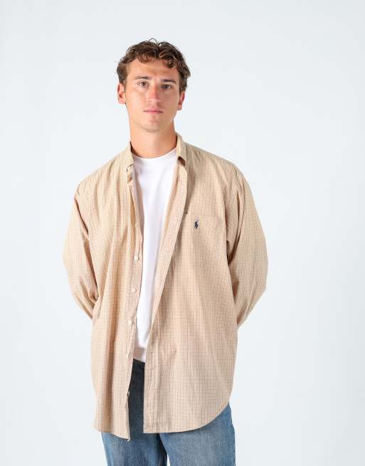 Vintage Polo Ralph Lauren xl long sleeve shirt in tan