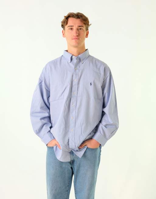 Vintage Polo Ralph Lauren XL Long Sleeve Shirt Light Blue