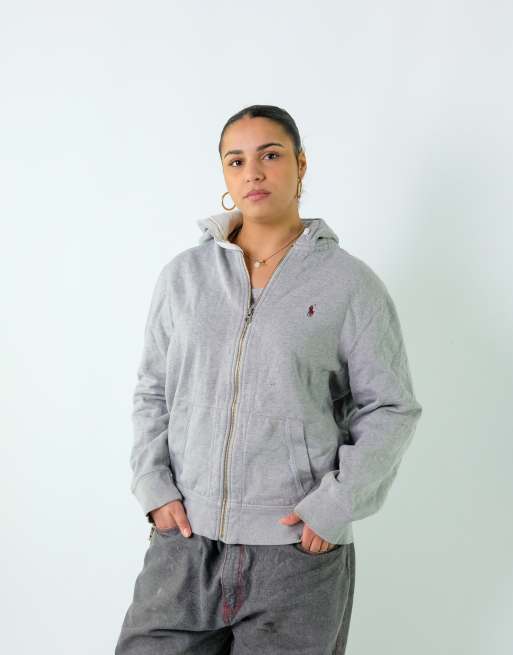 Vintage Polo Ralph Lauren XL Sweatshirt Grey Zip Up