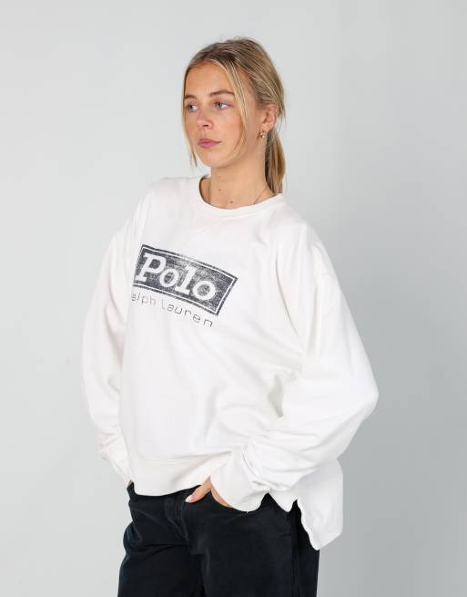 Vintage Polo Ralph Lauren xl sweatshirt in white