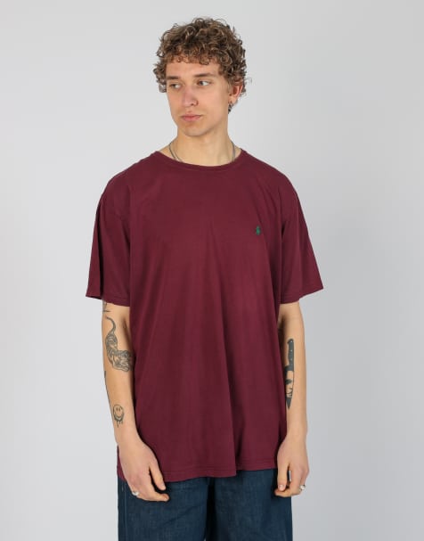 Vintage Polo Ralph Lauren xl t-shirt in burgundy red - view 1