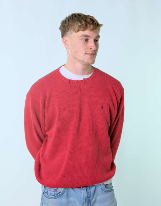 Vintage Polo Ralph Lauren XXL Knit Sweatshirt Red