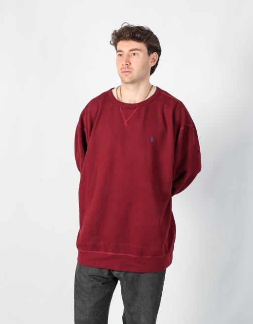 Vintage Polo Ralph Lauren xxl sweatshirt in burgundy red, 2 of 4