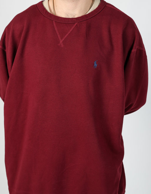 Vintage Polo Ralph Lauren xxl sweatshirt in burgundy red, 4 of 4