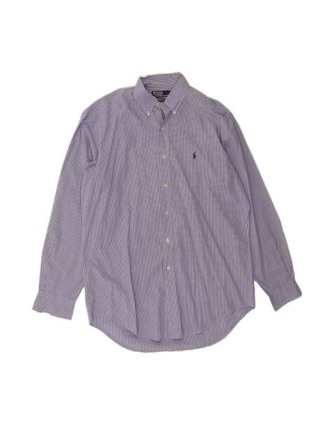 Vintage Polo Ralph Lauren Yarmouth Relaxed Fit Shirt Size 16 Large In Blue Check - view 1