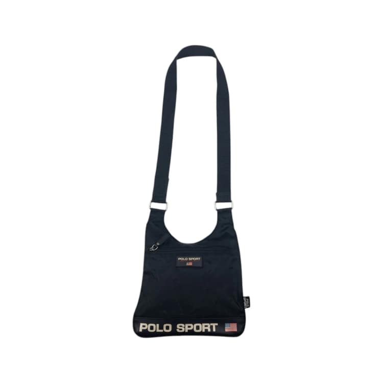 Vintage Polo Sport Ralph Lauren cross body bag in black | ASOS