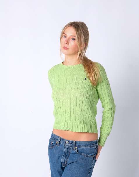 Vintage Polo Sport Ralph Lauren M Knit Sweatshirt Light Green - view 1