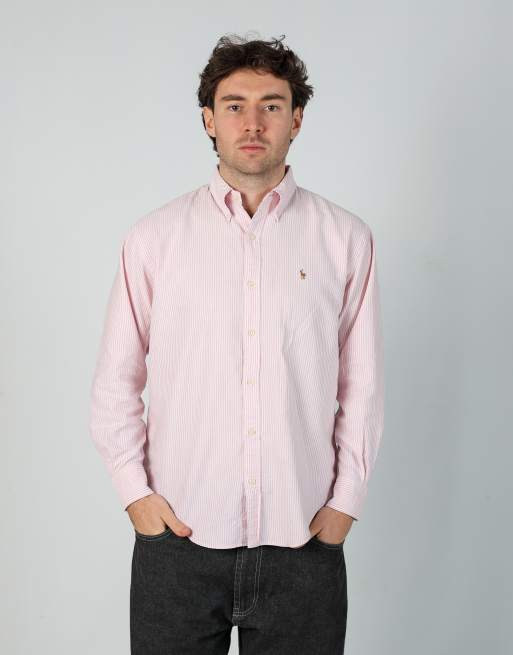 Vintage Polo Sport Ralph Lauren m long sleeve shirt in baby pink