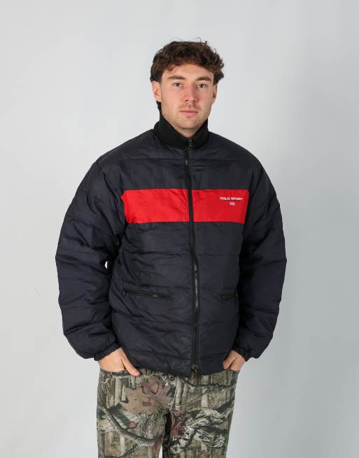 Vintage Polo Sport Ralph Lauren m puffer jacket in navy blue