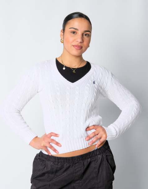 Vintage Polo Sport Ralph Lauren S Knit Sweatshirt Ivory - view 1