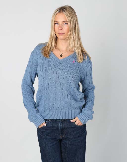 Vintage Polo Sport Ralph Lauren xl knit sweatshirt in blue