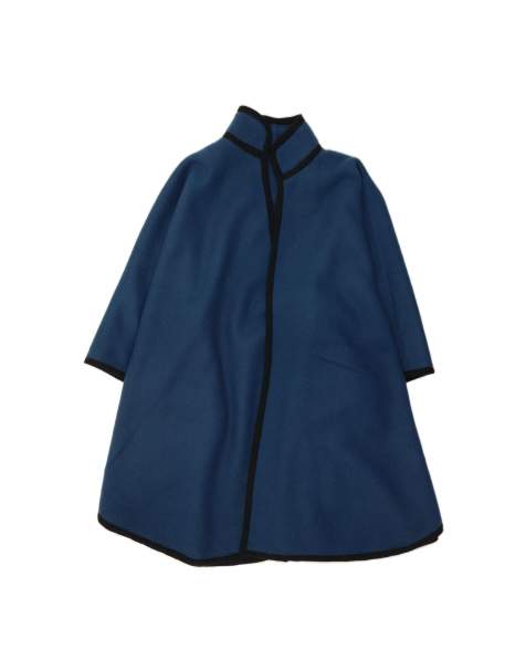 Vintage Poncho Coat One Size In Blue - view 1
