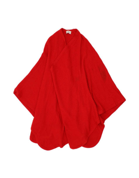Vintage Poncho Jumper One Size In Red - view 1