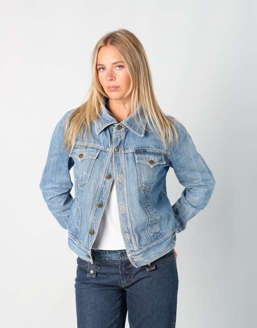 Vintage Pooh M denim jacket in light blue