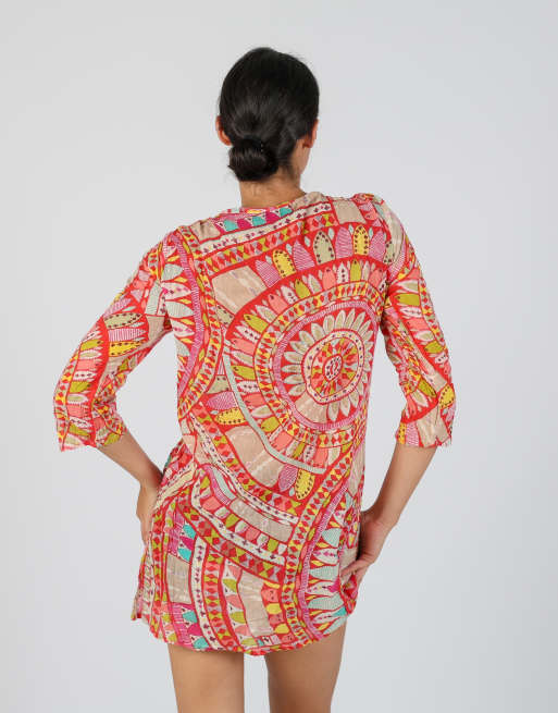 Vintage Positano M long sleeve top in multi colured, 2 of 4