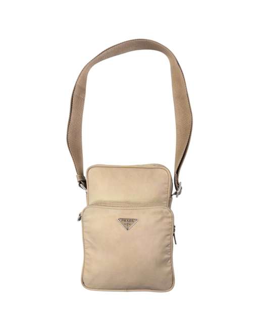 Vintage Prada Crossbody Bag in Beige