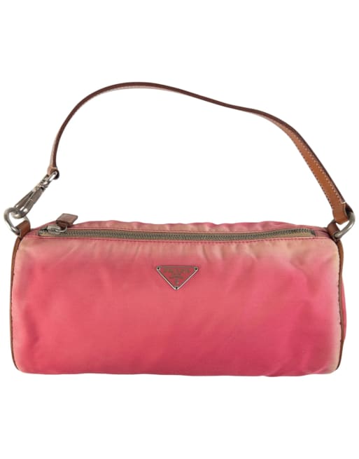 Vintage Prada mini barrel shoulder bag in pink