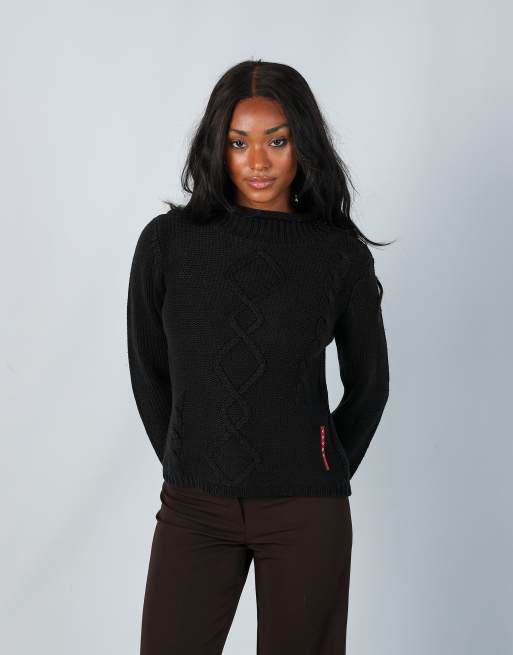 Vintage Prada S knitted jumper in black