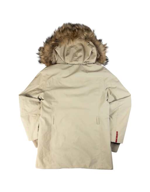 Vintage Prada Sport fur hood Goretex jacket size l in beige, 2 of 4