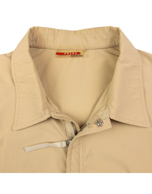 Vintage Prada Sport lightweight zip up jacket size l in beige | ASOS