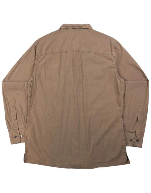 Vintage Prada Sport long sleeve button up shirt size m in brown | ASOS