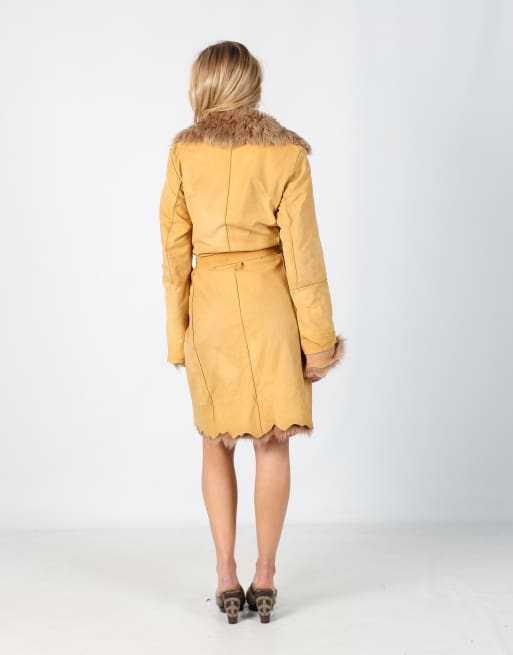 Vintage Prandina M afghan coat in tan, 2 of 4
