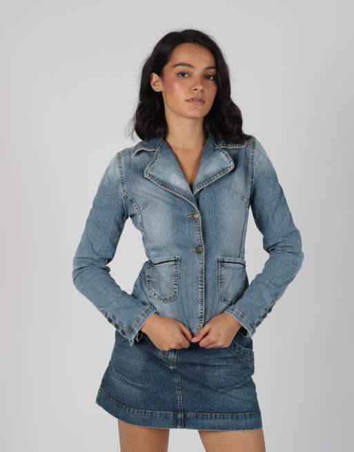 Vintage Project S denim jacket in light blue, 3 of 4