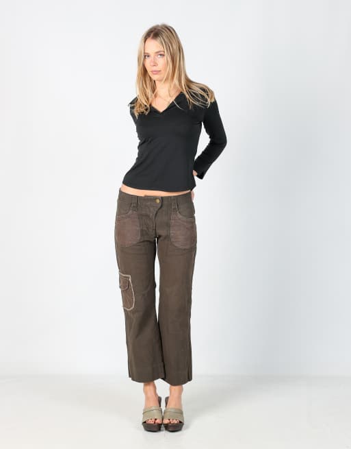 Vintage Promod S cargo pants in dark green