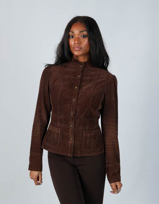 Vintage Promod S cord jacket in brown