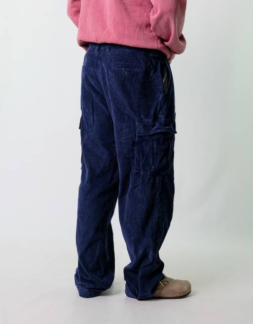 Vintage Protest Jeanswear 36x32 Corduroy Baggy Pants Navy Blue