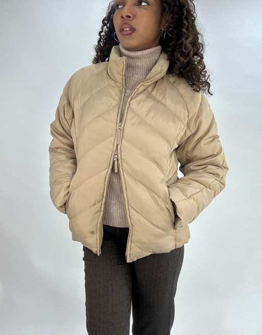 Vintage puffer jacket in beige