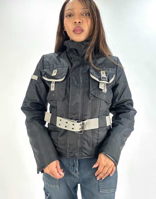 Vintage puffer jacket in black