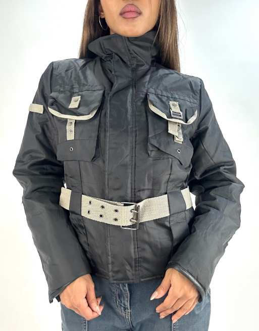 Vintage puffer jacket in black, 3 of 4