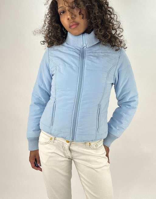 Vintage puffer jacket in blue