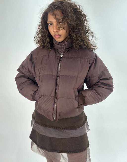 Vintage puffer jacket in brown