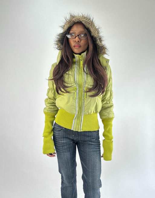 Vintage puffer jacket in green