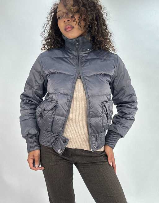 Vintage puffer jacket in grey