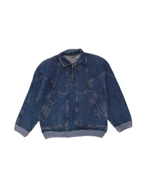 Vintage Pullover Denim Jacket UK 38 Medium In Blue