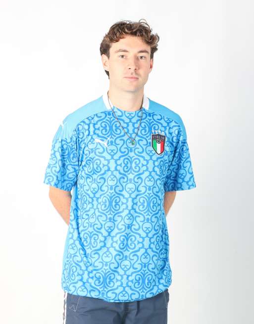 Vintage Puma l t-shirt in blue