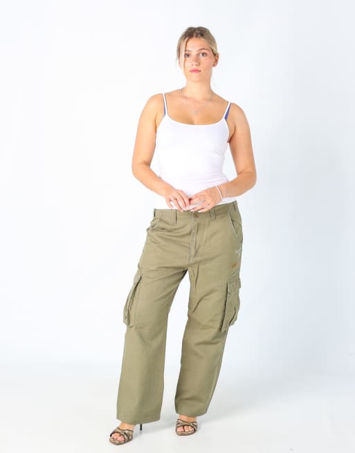 Vintage Puma S casual trousers in light green