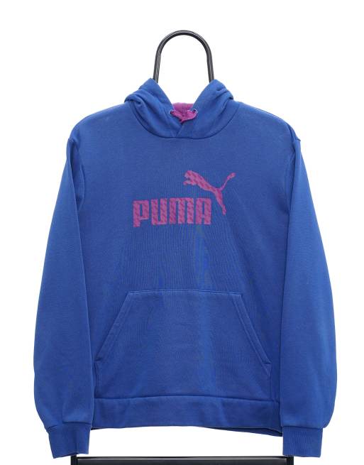 Vintage Puma size M hoodie in blue